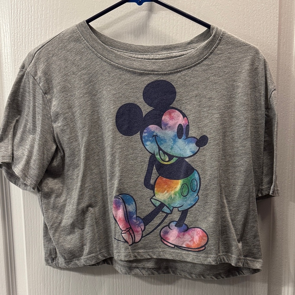 Disney Kids Gray Tie-Dye Mickey Mouse Tee (L/11-13)